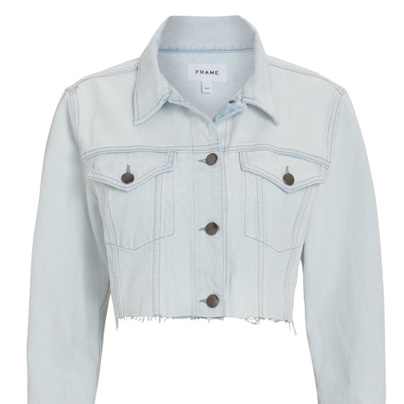 FRAME Ultra Crop Denim Jacket - Picture 3 of 14